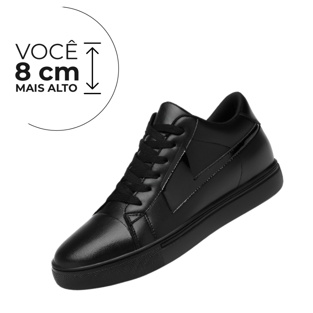 Tênis Casual Éolo - Aumenta Altura 8cm - Preto - Masculino