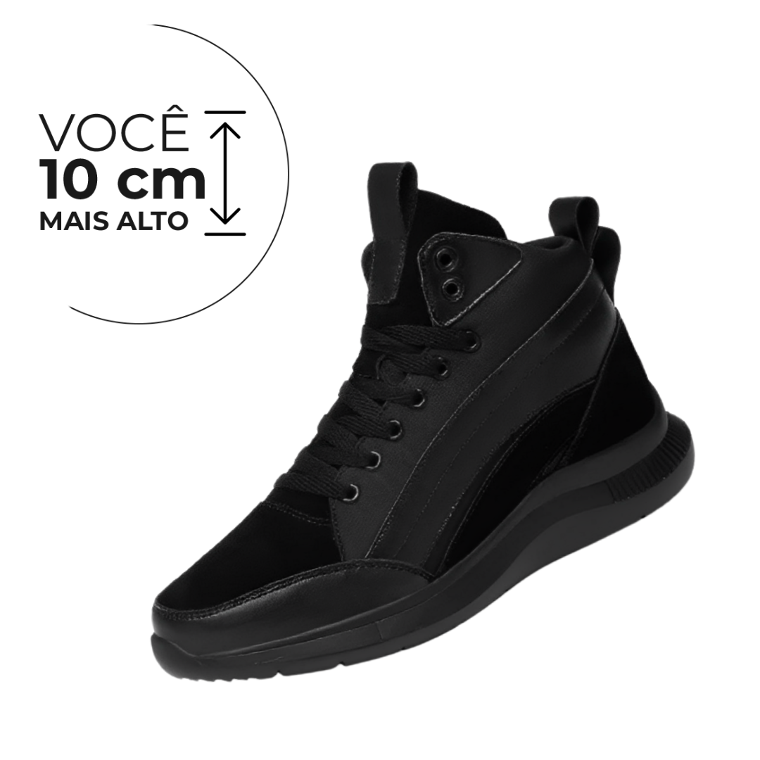 Tênis Casual Marte - Aumenta Altura 10cm - Preto - Masculino