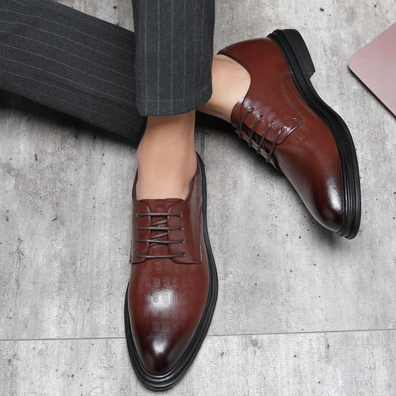 Sapato Social - Aumenta Altura 6cm - Couro - Marrom - Masculino2