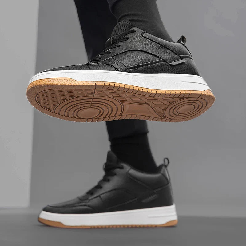 Tênis Casual - Aumenta Altura 10cm - Couro - Preto - Masculino5