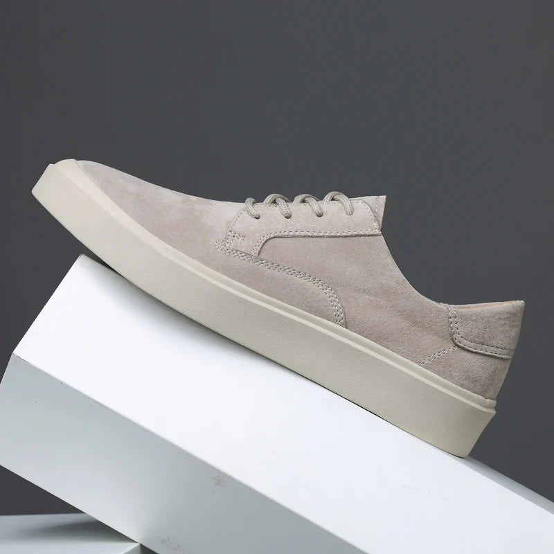 Tênis Casual - Aumenta Altura 5cm - Camurça - Areia - Masculino2
