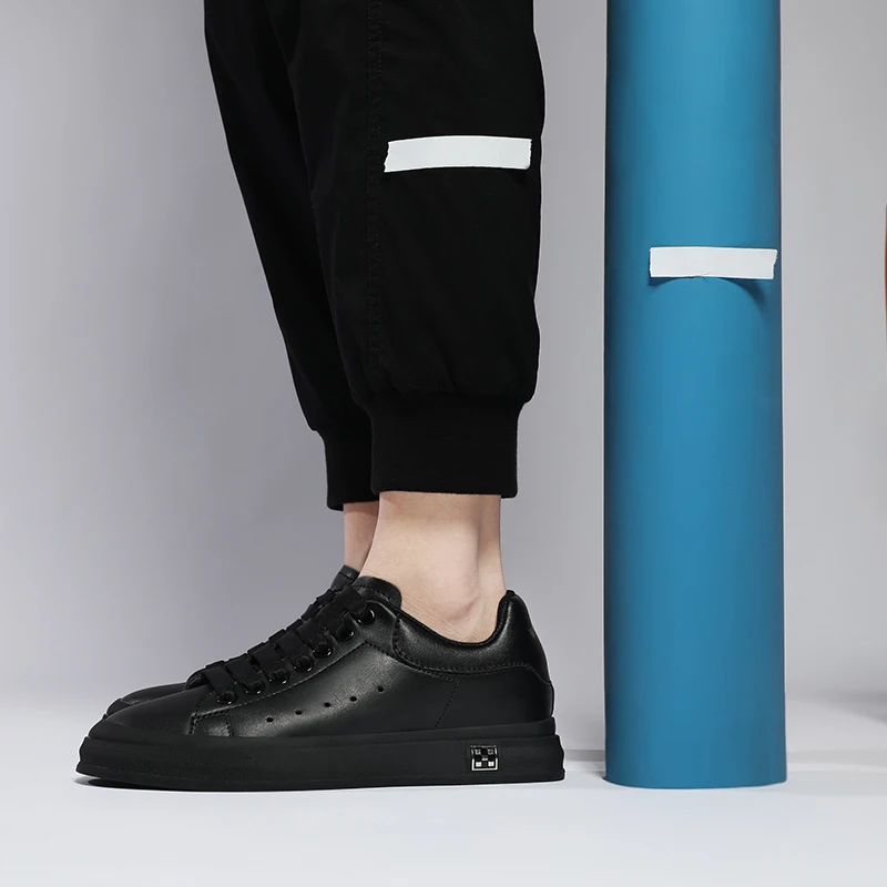 Tênis Casual - Aumenta Altura 6cm - Couro - Preto - Masculino3.3