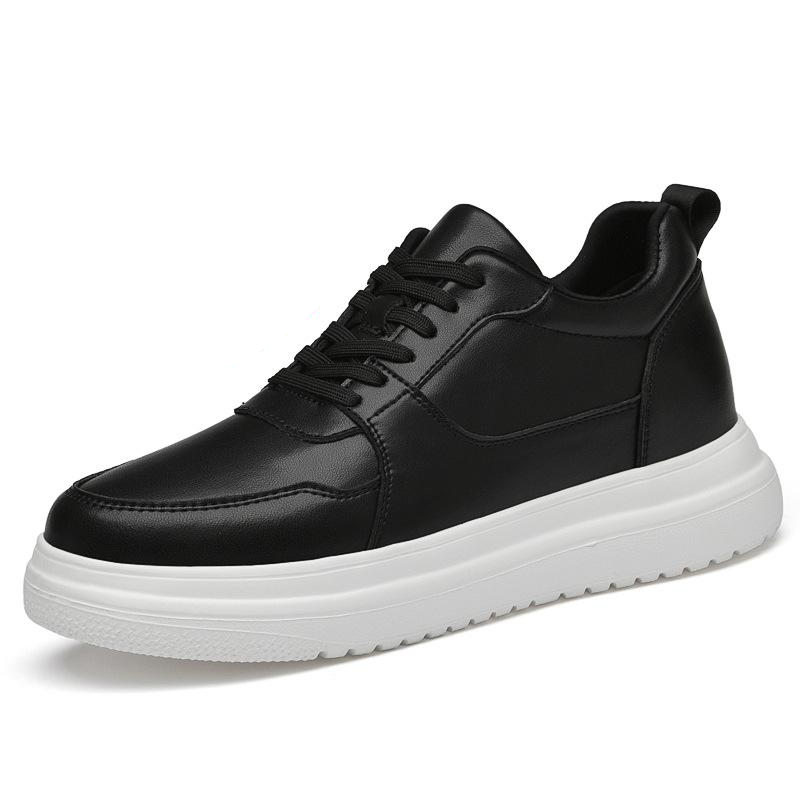 Tênis Casual - Aumenta Altura 8cm - Couro - Preto - Masculino1